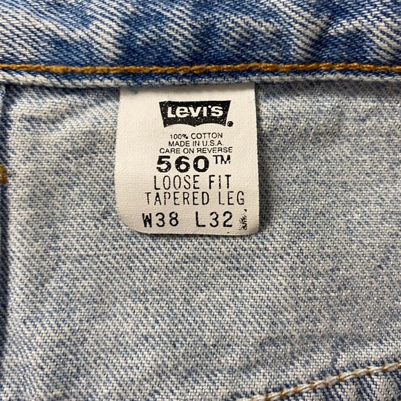 Vintage Y2K Levi's 560 Loose Fit Tapered Leg Jeans Mens 38 x 32 Fits 36.5 x 32 - Picture 9 of 15